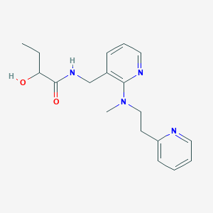 molecular formula C18H24N4O2 B5378396 2-hydroxy-N-({2-[methyl(2-pyridin-2-ylethyl)amino]pyridin-3-yl}methyl)butanamide 