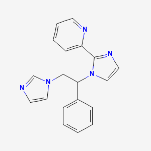 molecular formula C19H17N5 B5378427 2-{1-[2-(1H-imidazol-1-yl)-1-phenylethyl]-1H-imidazol-2-yl}pyridine 