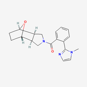 molecular formula C19H21N3O2 B5378438 (1R*,2R*,6S*,7S*)-4-[2-(1-methyl-1H-imidazol-2-yl)benzoyl]-10-oxa-4-azatricyclo[5.2.1.0~2,6~]decane 