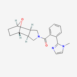 (1R*,2R*,6S*,7S*)-4-[2-(1-methyl-1H-imidazol-2-yl)benzoyl]-10-oxa-4-azatricyclo[5.2.1.0~2,6~]decane