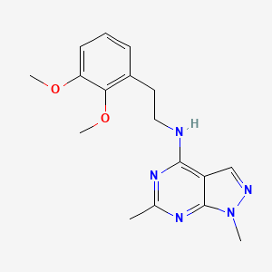molecular formula C17H21N5O2 B5378481 N-[2-(2,3-dimethoxyphenyl)ethyl]-1,6-dimethyl-1H-pyrazolo[3,4-d]pyrimidin-4-amine 