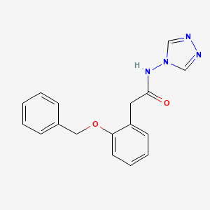 molecular formula C17H16N4O2 B5378516 2-[2-(benzyloxy)phenyl]-N-4H-1,2,4-triazol-4-ylacetamide 