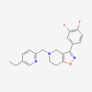 molecular formula C20H19F2N3O B5378519 3-(3,4-difluorophenyl)-5-[(5-ethylpyridin-2-yl)methyl]-4,5,6,7-tetrahydroisoxazolo[4,5-c]pyridine 