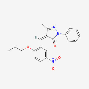 molecular formula C20H19N3O4 B5378522 5-methyl-4-(5-nitro-2-propoxybenzylidene)-2-phenyl-2,4-dihydro-3H-pyrazol-3-one 