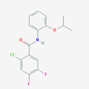 molecular formula C16H14ClF2NO2 B5378537 2-chloro-4,5-difluoro-N-(2-isopropoxyphenyl)benzamide 