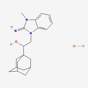 molecular formula C20H28BrN3O B5378547 1-(1-adamantyl)-2-(2-imino-3-methyl-2,3-dihydro-1H-benzimidazol-1-yl)ethanol hydrobromide 