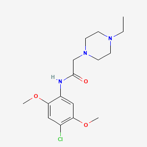 molecular formula C16H24ClN3O3 B5378554 N-(4-chloro-2,5-dimethoxyphenyl)-2-(4-ethyl-1-piperazinyl)acetamide 