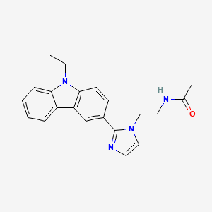 molecular formula C21H22N4O B5378563 N-{2-[2-(9-ethyl-9H-carbazol-3-yl)-1H-imidazol-1-yl]ethyl}acetamide 