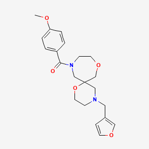 molecular formula C21H26N2O5 B5378564 4-(3-furylmethyl)-11-(4-methoxybenzoyl)-1,8-dioxa-4,11-diazaspiro[5.6]dodecane 