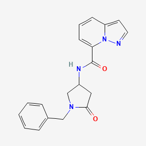 molecular formula C19H18N4O2 B5378573 N-(1-benzyl-5-oxopyrrolidin-3-yl)pyrazolo[1,5-a]pyridine-7-carboxamide 