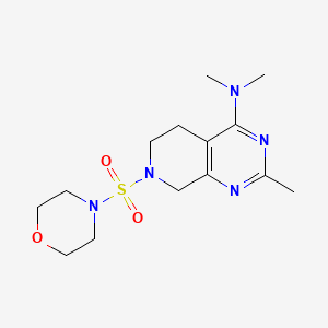molecular formula C14H23N5O3S B5378587 N,N,2-trimethyl-7-(morpholin-4-ylsulfonyl)-5,6,7,8-tetrahydropyrido[3,4-d]pyrimidin-4-amine 