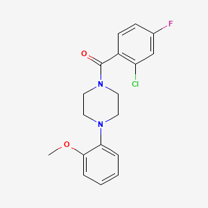 molecular formula C18H18ClFN2O2 B5378640 1-(2-chloro-4-fluorobenzoyl)-4-(2-methoxyphenyl)piperazine 