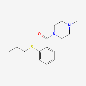 molecular formula C15H22N2OS B5378652 1-methyl-4-[2-(propylthio)benzoyl]piperazine 