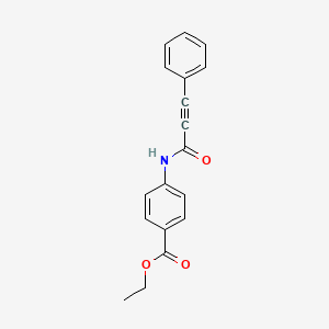 molecular formula C18H15NO3 B5378679 ethyl 4-[(3-phenyl-2-propynoyl)amino]benzoate 