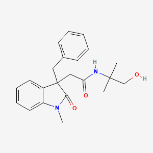 2-(3-benzyl-1-methyl-2-oxo-2,3-dihydro-1H-indol-3-yl)-N-(2-hydroxy-1,1-dimethylethyl)acetamide