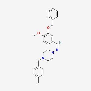 molecular formula C27H31N3O2 B5378704 N-[3-(benzyloxy)-4-methoxybenzylidene]-4-(4-methylbenzyl)-1-piperazinamine 