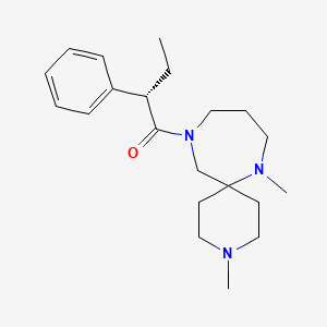 molecular formula C21H33N3O B5378725 3,7-dimethyl-11-[(2S)-2-phenylbutanoyl]-3,7,11-triazaspiro[5.6]dodecane 