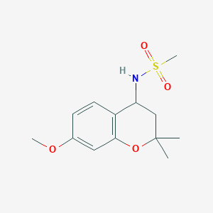 molecular formula C13H19NO4S B5378766 N-(7-methoxy-2,2-dimethyl-3,4-dihydro-2H-chromen-4-yl)methanesulfonamide 