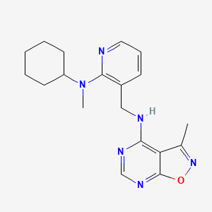 molecular formula C19H24N6O B5378795 N-({2-[cyclohexyl(methyl)amino]pyridin-3-yl}methyl)-3-methylisoxazolo[5,4-d]pyrimidin-4-amine 