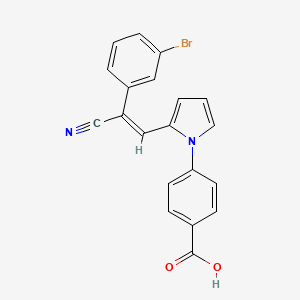 molecular formula C20H13BrN2O2 B5378805 4-{2-[2-(3-bromophenyl)-2-cyanovinyl]-1H-pyrrol-1-yl}benzoic acid 