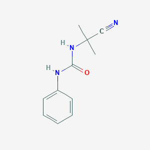 molecular formula C11H13N3O B5378832 N-(1-cyano-1-methylethyl)-N'-phenylurea 
