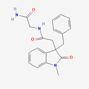 molecular formula C20H21N3O3 B5378850 N-(2-amino-2-oxoethyl)-2-(3-benzyl-1-methyl-2-oxo-2,3-dihydro-1H-indol-3-yl)acetamide 