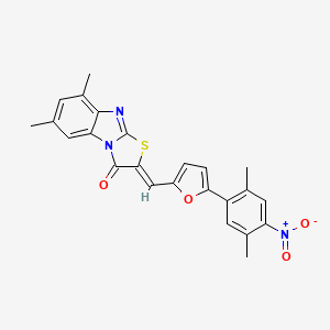 2-{[5-(2,5-dimethyl-4-nitrophenyl)-2-furyl]methylene}-6,8-dimethyl[1,3]thiazolo[3,2-a]benzimidazol-3(2H)-one