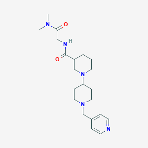 molecular formula C21H33N5O2 B5378881 N-[2-(dimethylamino)-2-oxoethyl]-1'-(pyridin-4-ylmethyl)-1,4'-bipiperidine-3-carboxamide 