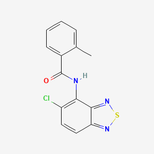molecular formula C14H10ClN3OS B5378888 N-(5-chloro-2,1,3-benzothiadiazol-4-yl)-2-methylbenzamide 