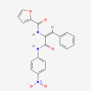 molecular formula C20H15N3O5 B5378896 N-(1-{[(4-nitrophenyl)amino]carbonyl}-2-phenylvinyl)-2-furamide 