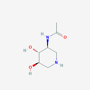molecular formula C7H14N2O3 B053789 5-Acetamido-3,4-piperidinediol CAS No. 111749-07-6
