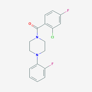 molecular formula C17H15ClF2N2O B5378935 1-(2-chloro-4-fluorobenzoyl)-4-(2-fluorophenyl)piperazine 