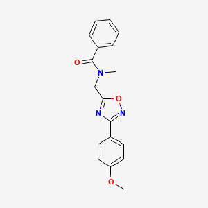 molecular formula C18H17N3O3 B5378939 N-{[3-(4-methoxyphenyl)-1,2,4-oxadiazol-5-yl]methyl}-N-methylbenzamide 