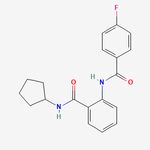 molecular formula C19H19FN2O2 B5378956 N-cyclopentyl-2-[(4-fluorobenzoyl)amino]benzamide 