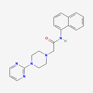 molecular formula C20H21N5O B5378970 N-1-naphthyl-2-[4-(2-pyrimidinyl)-1-piperazinyl]acetamide 