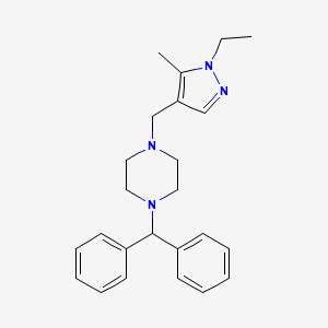 1-(diphenylmethyl)-4-[(1-ethyl-5-methyl-1H-pyrazol-4-yl)methyl]piperazine