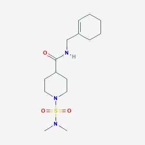molecular formula C15H27N3O3S B5378996 N-(1-cyclohexen-1-ylmethyl)-1-[(dimethylamino)sulfonyl]-4-piperidinecarboxamide 
