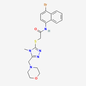 molecular formula C20H22BrN5O2S B5379000 N-(4-bromo-1-naphthyl)-2-{[4-methyl-5-(4-morpholinylmethyl)-4H-1,2,4-triazol-3-yl]thio}acetamide 