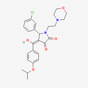molecular formula C26H29ClN2O5 B5379012 5-(3-chlorophenyl)-3-hydroxy-4-(4-isopropoxybenzoyl)-1-[2-(4-morpholinyl)ethyl]-1,5-dihydro-2H-pyrrol-2-one 