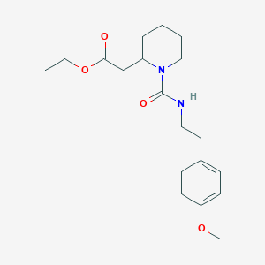 molecular formula C19H28N2O4 B5379018 ethyl [1-({[2-(4-methoxyphenyl)ethyl]amino}carbonyl)-2-piperidinyl]acetate 