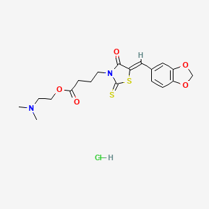 2-(dimethylamino)ethyl 4-[5-(1,3-benzodioxol-5-ylmethylene)-4-oxo-2-thioxo-1,3-thiazolidin-3-yl]butanoate hydrochloride