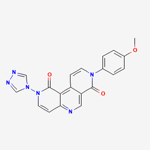 molecular formula C20H14N6O3 B5379034 8-(4-methoxyphenyl)-2-(4H-1,2,4-triazol-4-yl)pyrido[3,4-c]-1,6-naphthyridine-1,7(2H,8H)-dione 