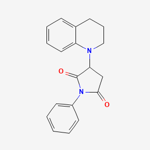 molecular formula C19H18N2O2 B5379071 3-(3,4-dihydro-1(2H)-quinolinyl)-1-phenyl-2,5-pyrrolidinedione 