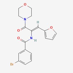 molecular formula C18H17BrN2O4 B5379085 3-bromo-N-[2-(2-furyl)-1-(4-morpholinylcarbonyl)vinyl]benzamide 