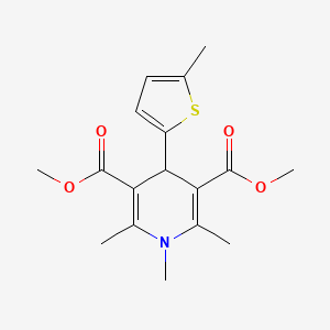 molecular formula C17H21NO4S B5379118 dimethyl 1,2,6-trimethyl-4-(5-methyl-2-thienyl)-1,4-dihydro-3,5-pyridinedicarboxylate 