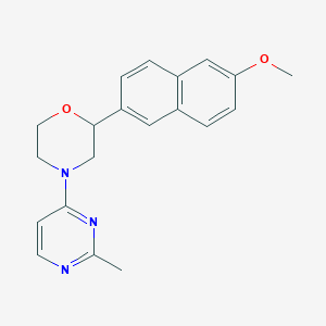 molecular formula C20H21N3O2 B5379123 2-(6-methoxy-2-naphthyl)-4-(2-methylpyrimidin-4-yl)morpholine 