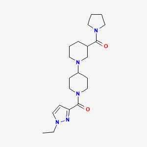 molecular formula C21H33N5O2 B5379129 1'-[(1-ethyl-1H-pyrazol-3-yl)carbonyl]-3-(pyrrolidin-1-ylcarbonyl)-1,4'-bipiperidine 
