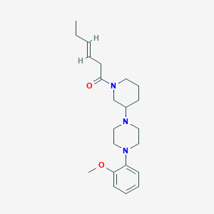 1-{1-[(3E)-3-hexenoyl]-3-piperidinyl}-4-(2-methoxyphenyl)piperazine