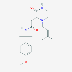 molecular formula C21H31N3O3 B5379167 N-[1-(4-methoxyphenyl)-1-methylethyl]-2-[1-(3-methyl-2-buten-1-yl)-3-oxo-2-piperazinyl]acetamide 