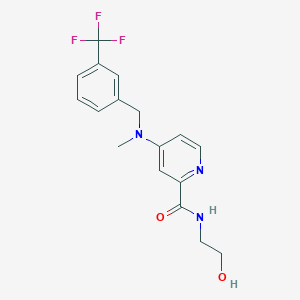 molecular formula C17H18F3N3O2 B5379187 N-(2-hydroxyethyl)-4-{methyl[3-(trifluoromethyl)benzyl]amino}-2-pyridinecarboxamide 